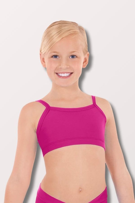 Eurotard Girls Front Lined Camisole Bra Top in Fuchsia Style 44561 at New York Dancewear Company