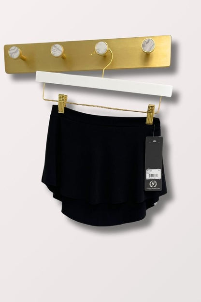 Eurotard High Low Pullon Mini Ballet Skirt in black at NY Dancewear