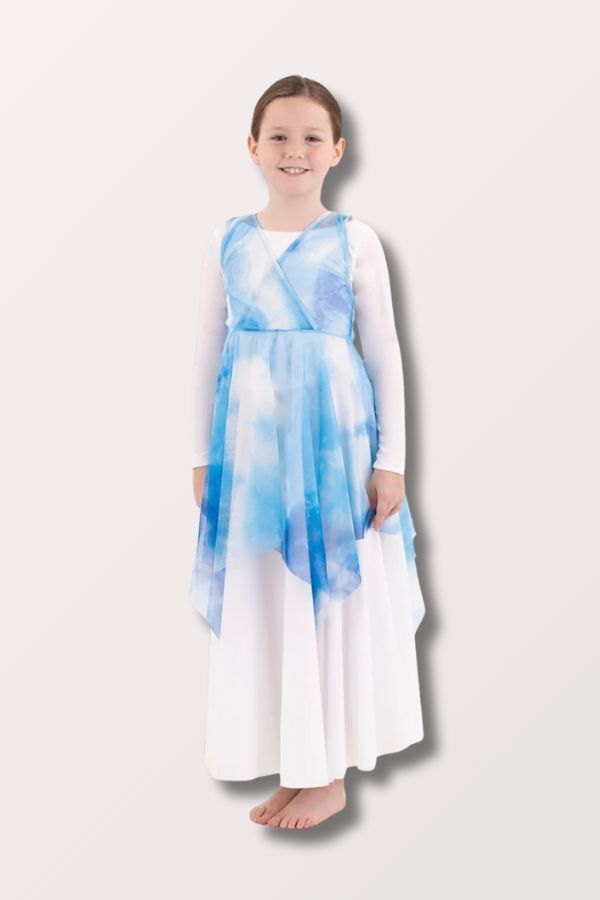 Eurotard children's Mesh Wrap Front Overlay in Rain Style 84118C at New York Dancewear Company