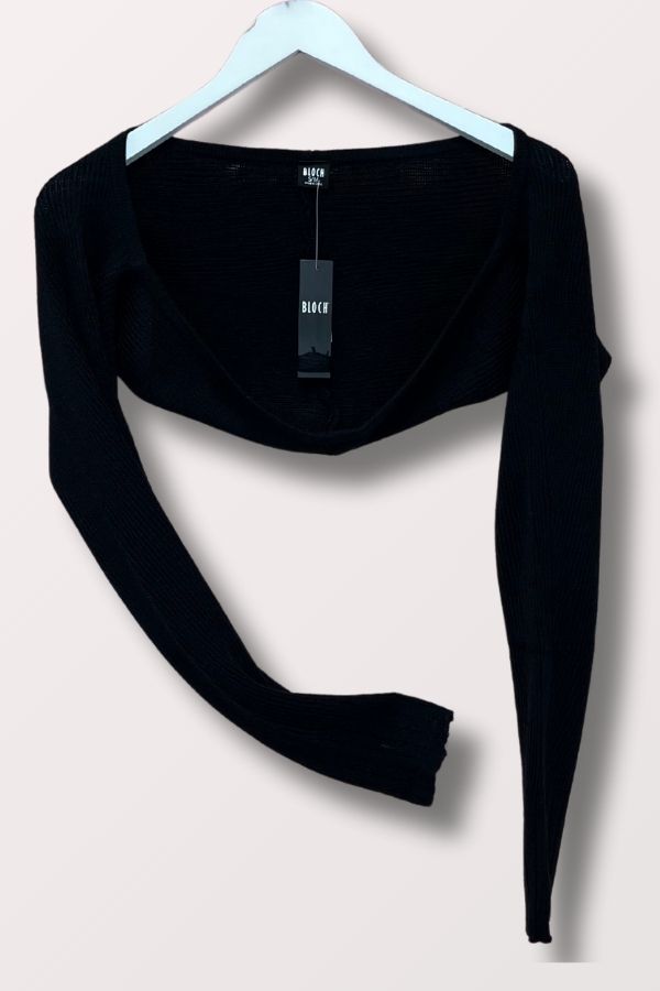Bloch Lydia Black Long Sleeve Shrug Z0979 at New York Dancewear