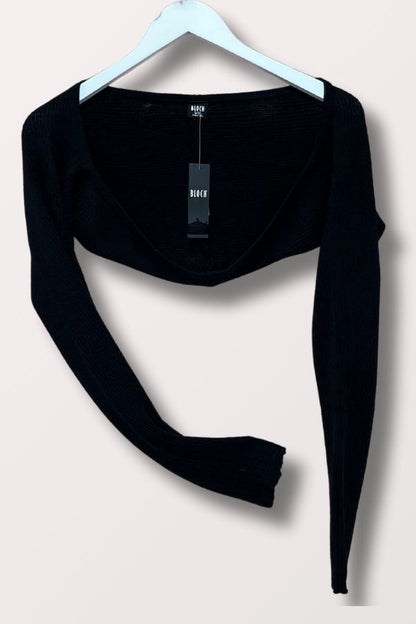 Bloch Lydia Black Long Sleeve Shrug Z0979 at New York Dancewear
