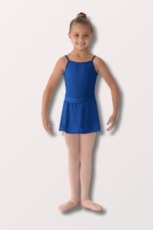 Mirella Children's Georgette Mock Wrap Skirt Pull On in Royal Blue Style MS12CH at New York Dancewear Company