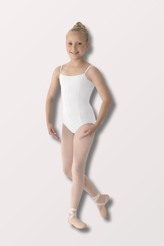 Mirella Girls Princess Seam Leotard in White Style M207C at New York Dancewear Company
