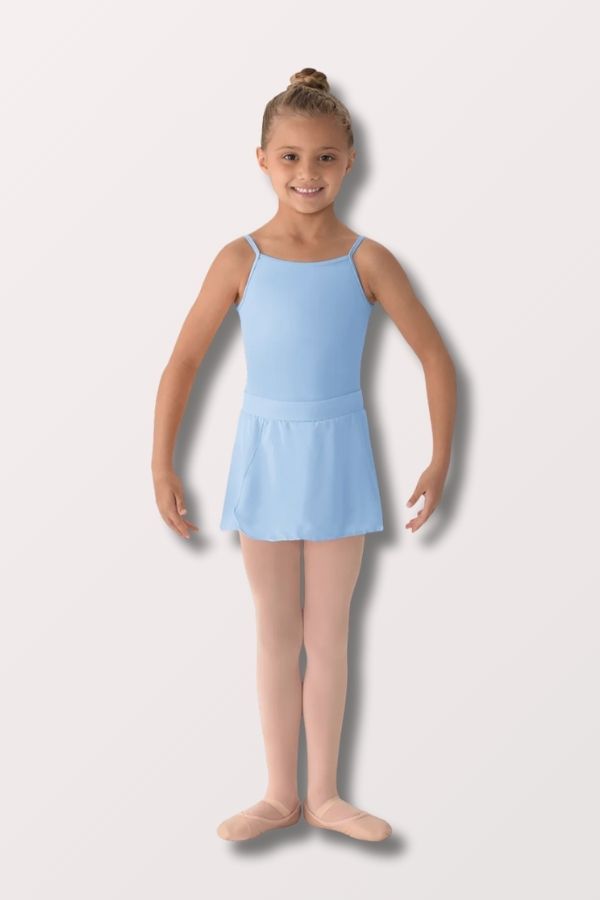 Mirella Children's Georgette Wrap Skirt Pull On in Light Blue Style MS12CH at New York Dancewear Company