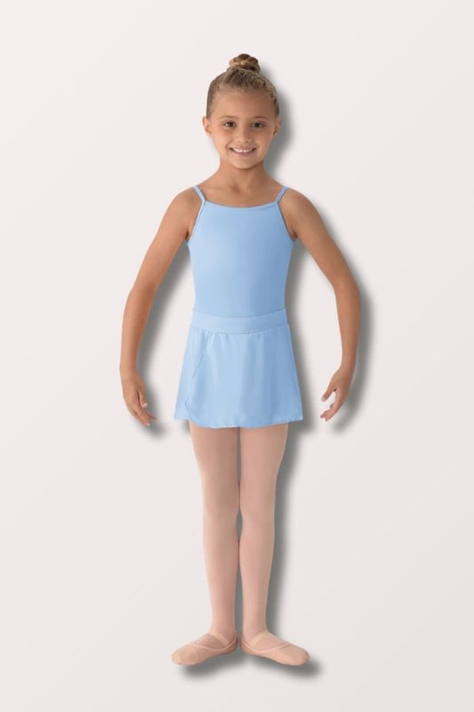 Mirella Children's Georgette Wrap Skirt Pull On in Light Blue Style MS12CH at New York Dancewear Company