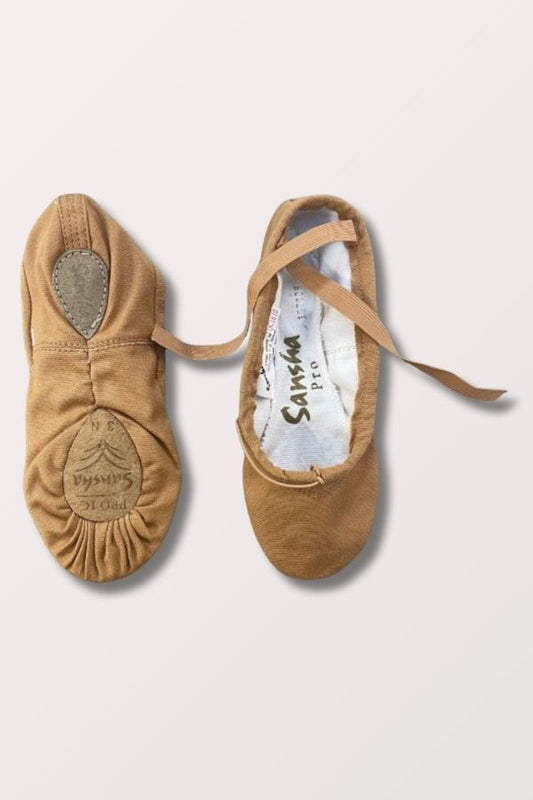 Sansha PRO1C Canvas Split Sole Ballet Shoe - Flesh