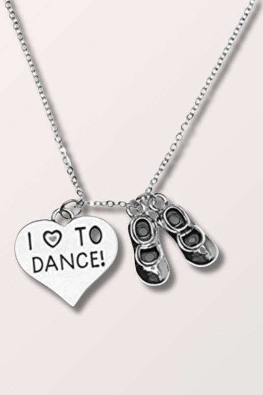 Sporty Bella I Love To Dance Tap Shoe Necklace at New York Dancewear Company